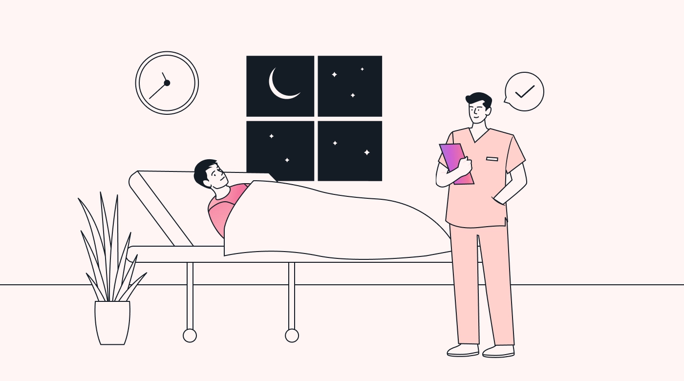 Hospital staff on the night shift
