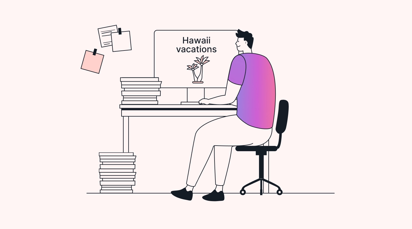 An employee surfing the internet