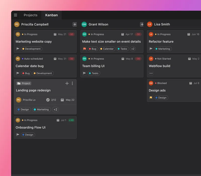 Team members use Motion