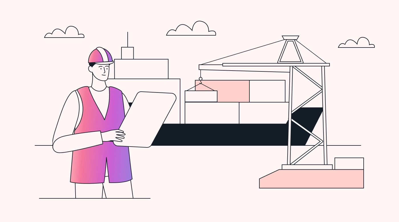 A logistics consultant at a port
