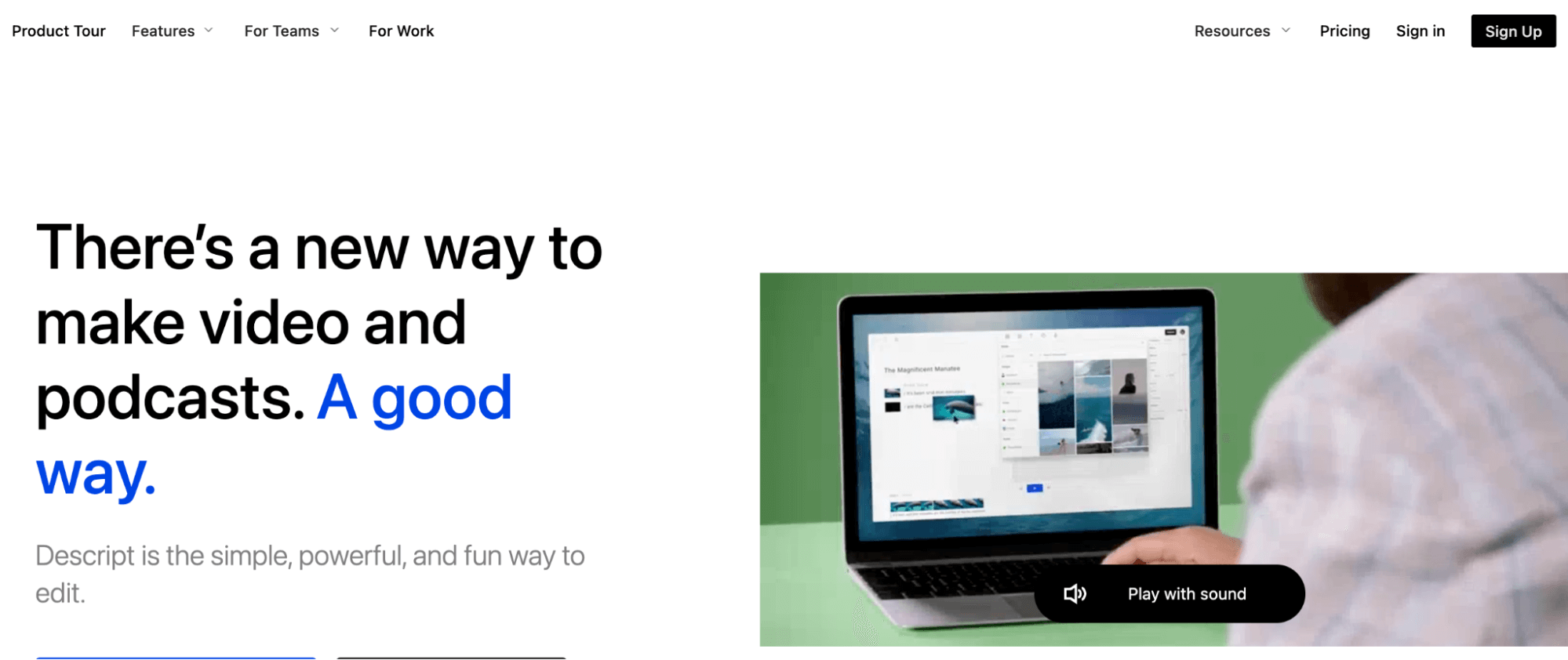 Descript AI for social media