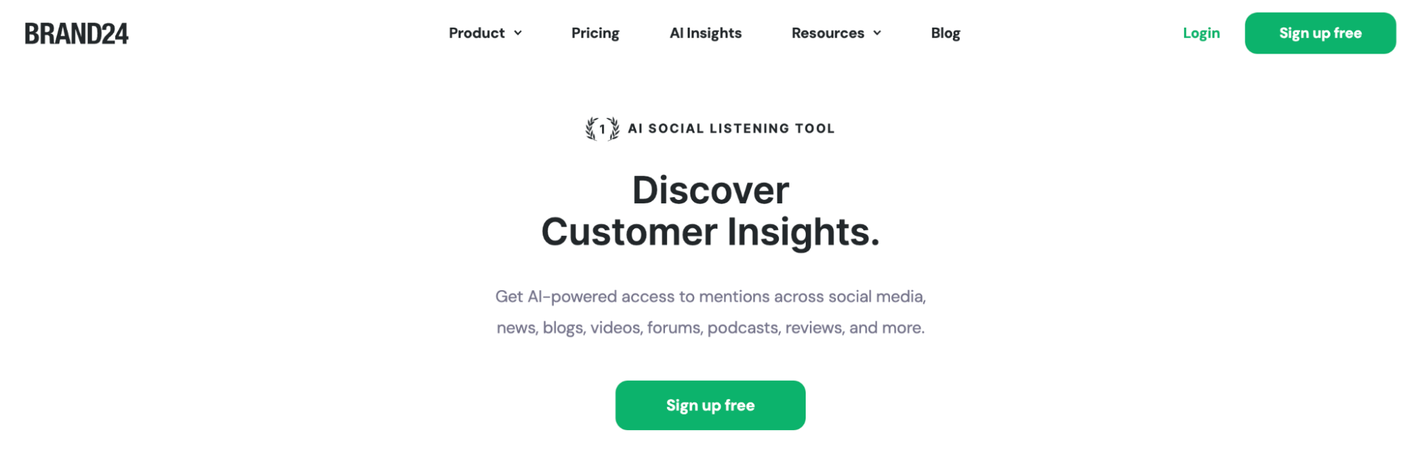 Brand24 AI for social listening
