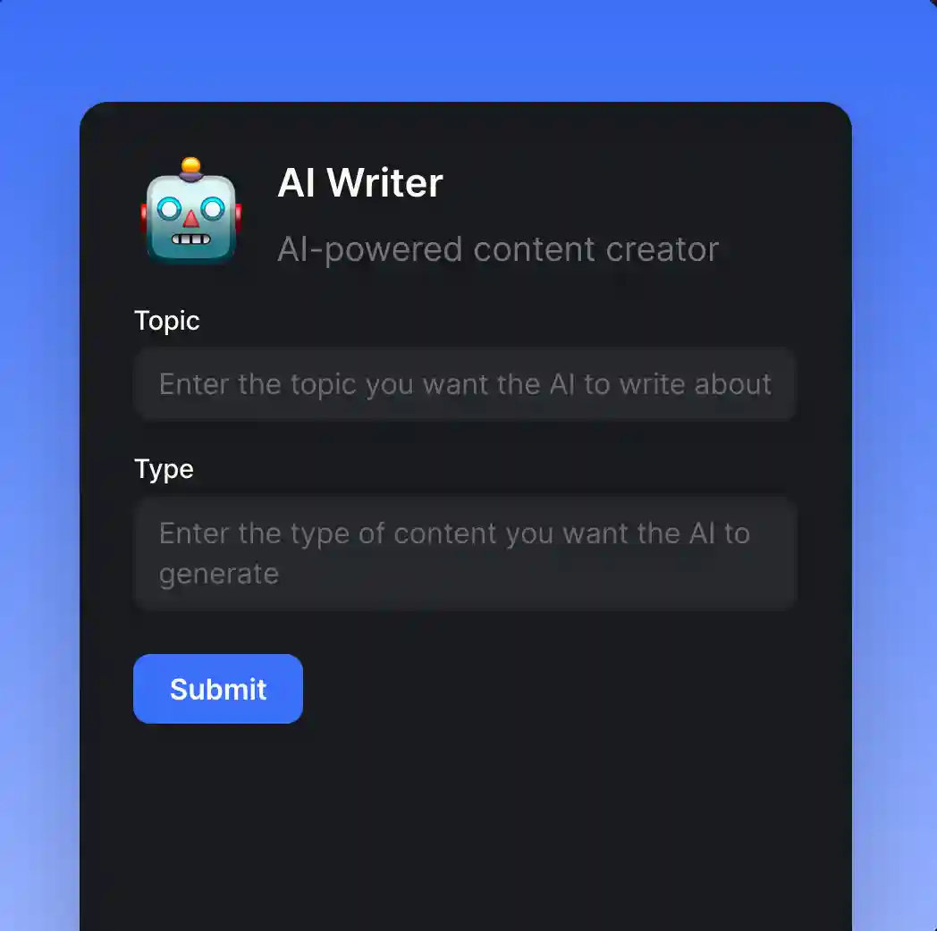Hyperwrite AI writer interface