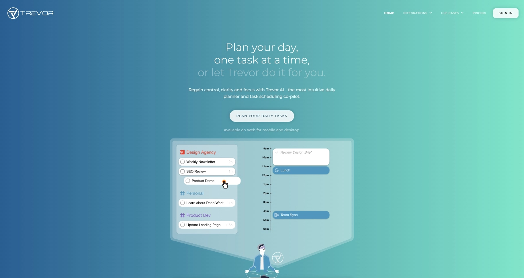 Screenshot of Trevor AI
