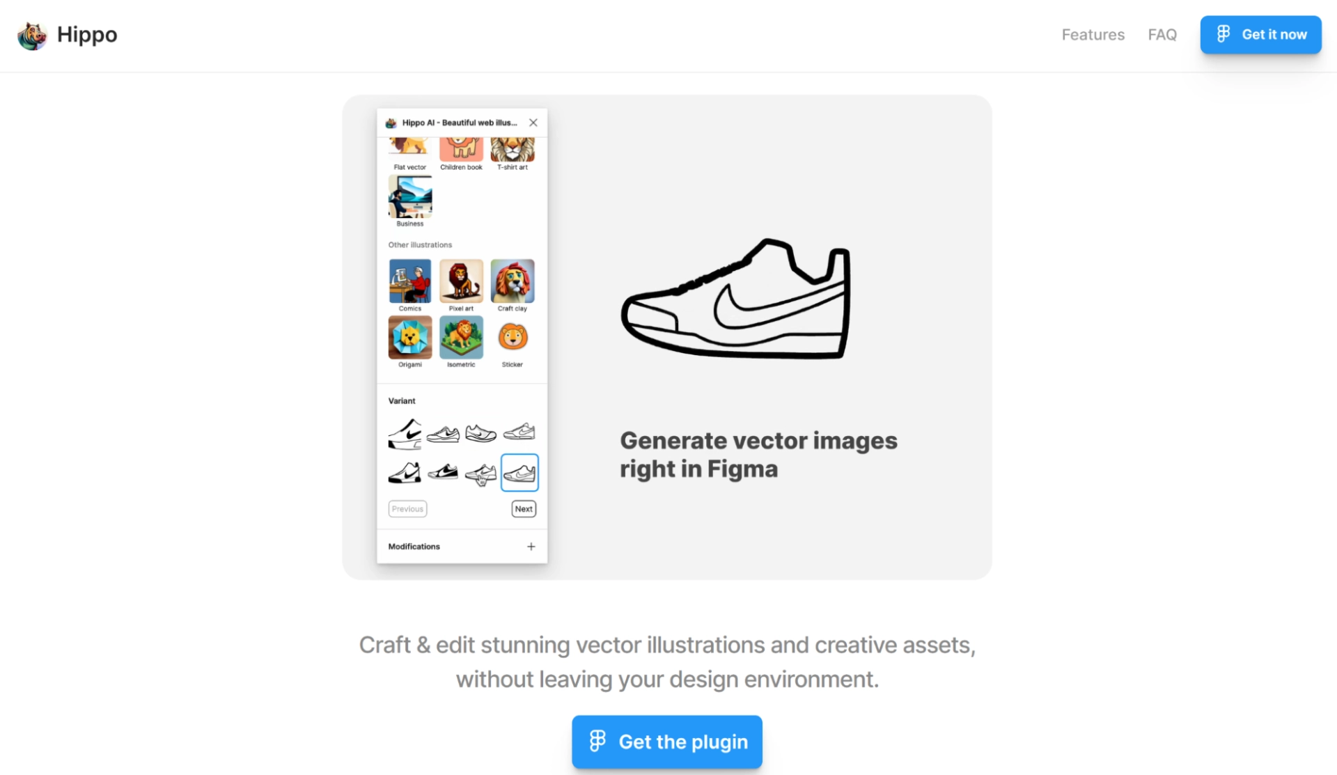 Screenshot of Hippo plugin homepage