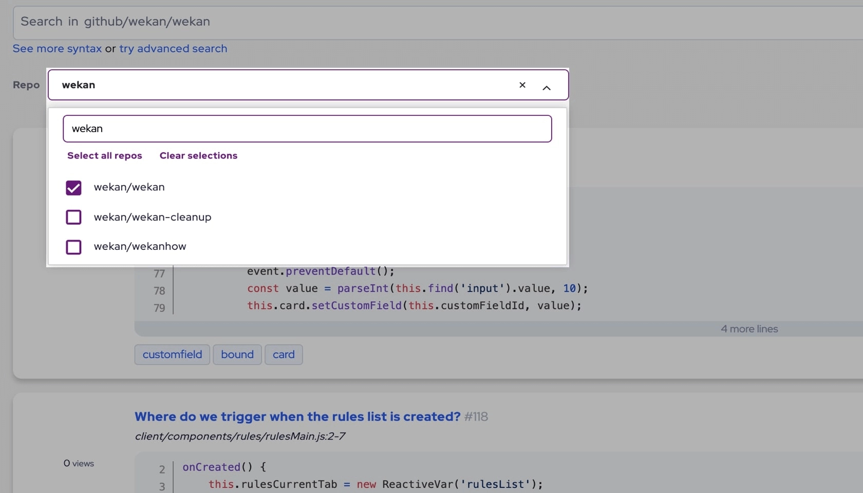 Free code search engine by Quod.ai
