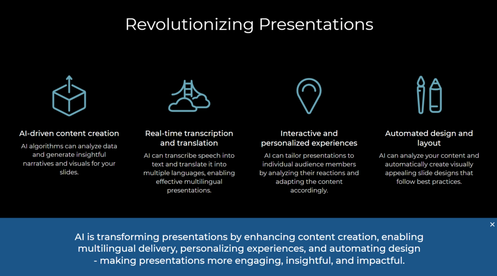Slide of benefits generated by Beautiful.ai
