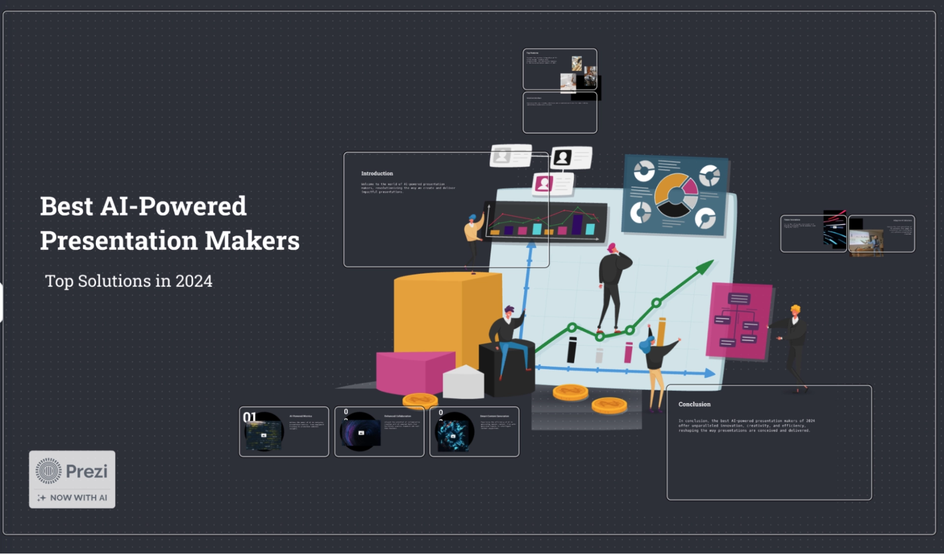 Screenshot of the Prezi slide generated for AI presentation makers