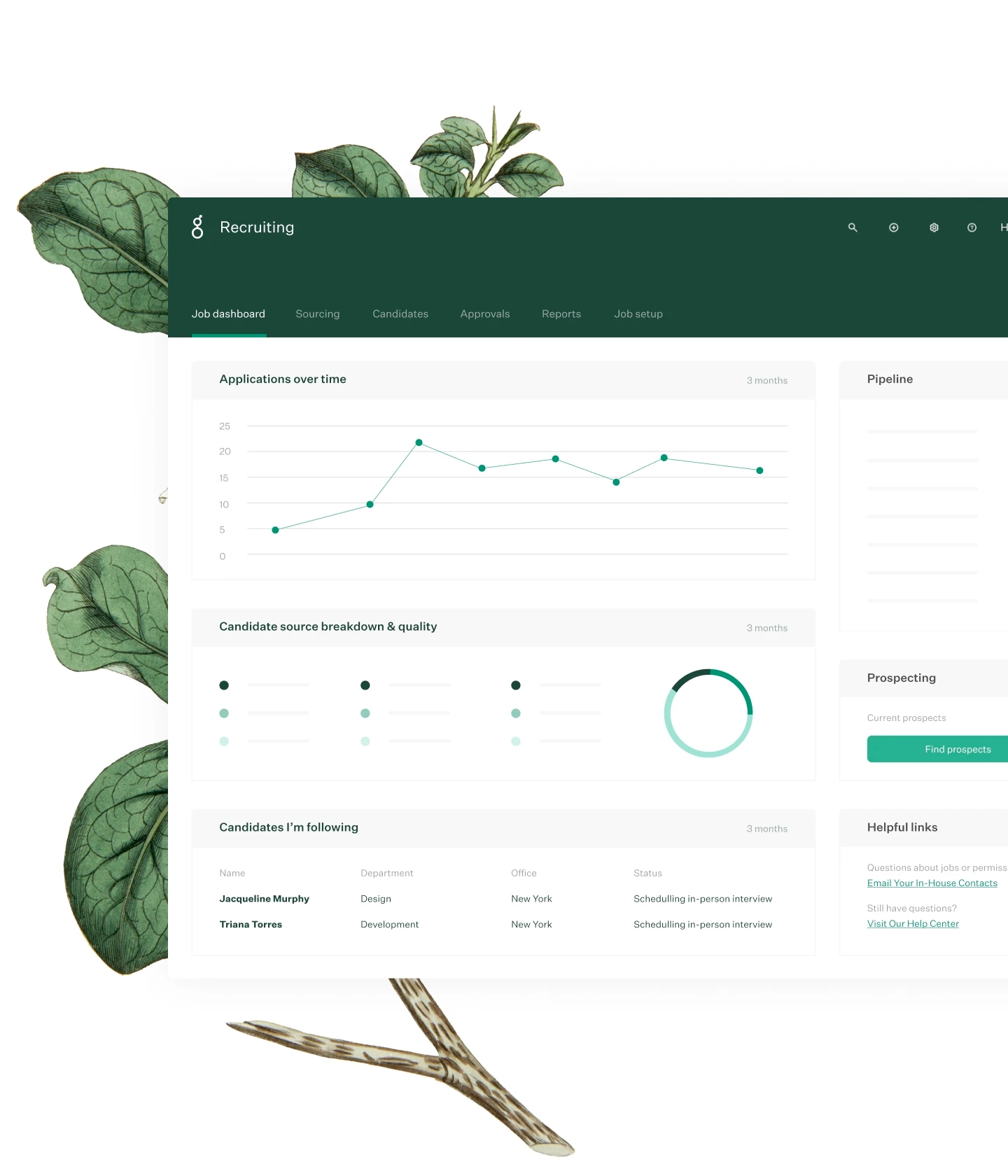 A screenshot of Greenhouse