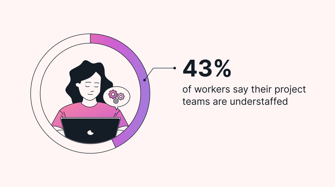 Project team resource management statistic