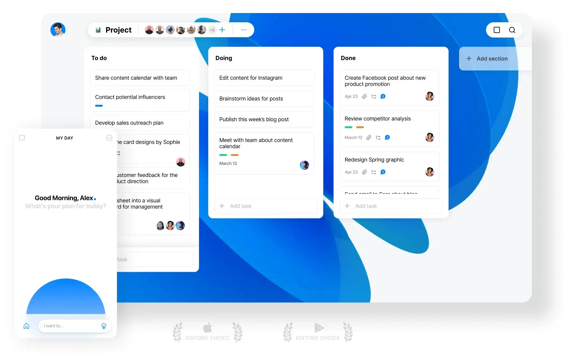 Screenshot of Any.do homepage