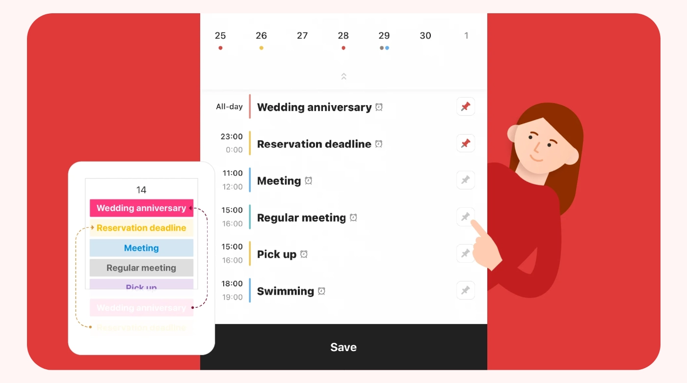 TimeTree schedule page