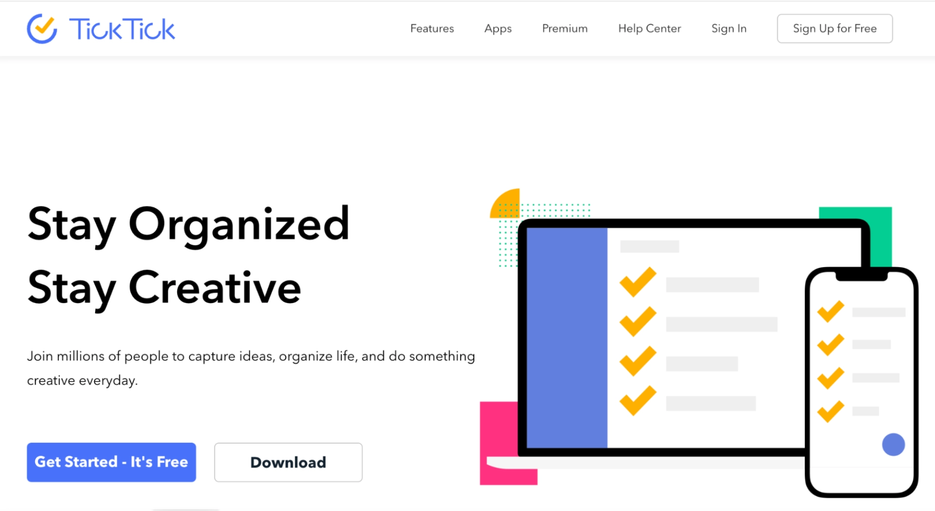 TickTick time blocking app