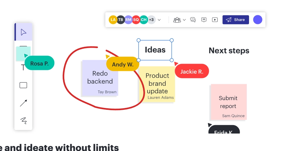 Lucidspark collaborative whiteboard