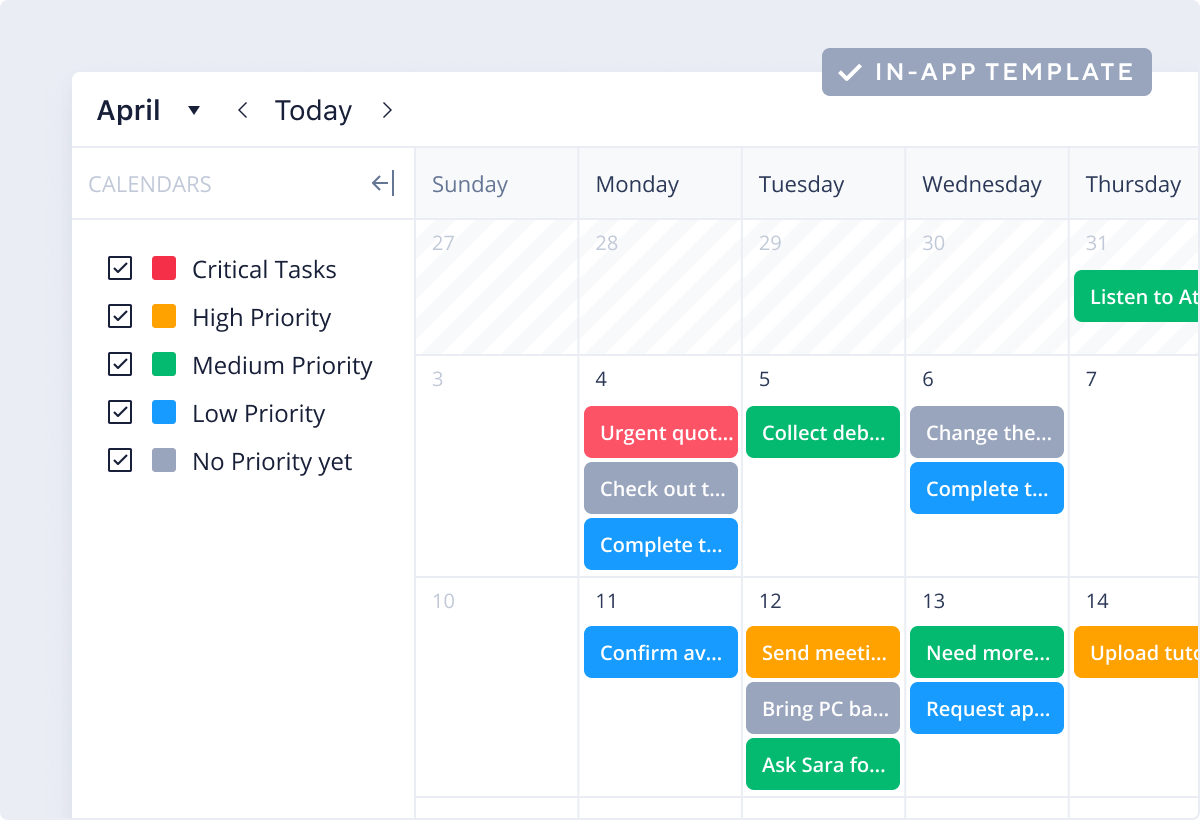 Image of Wrikes daily task tracking view