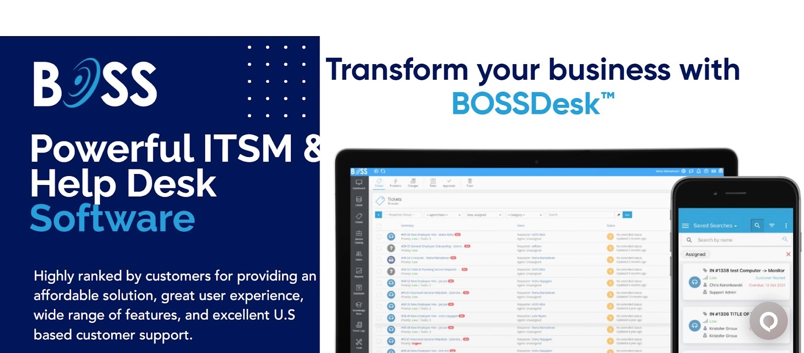 BOSSDesk homepage