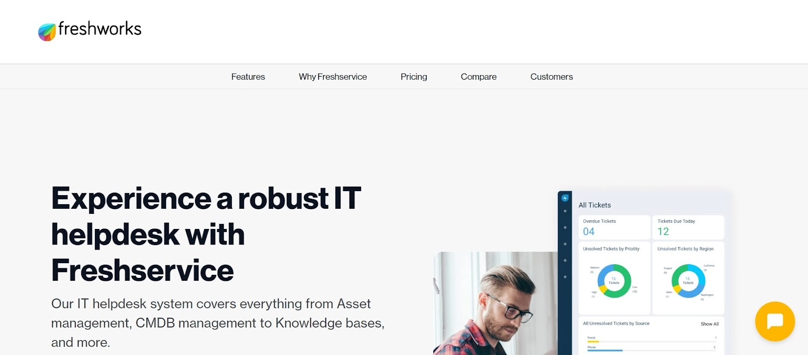 FreshService homepage