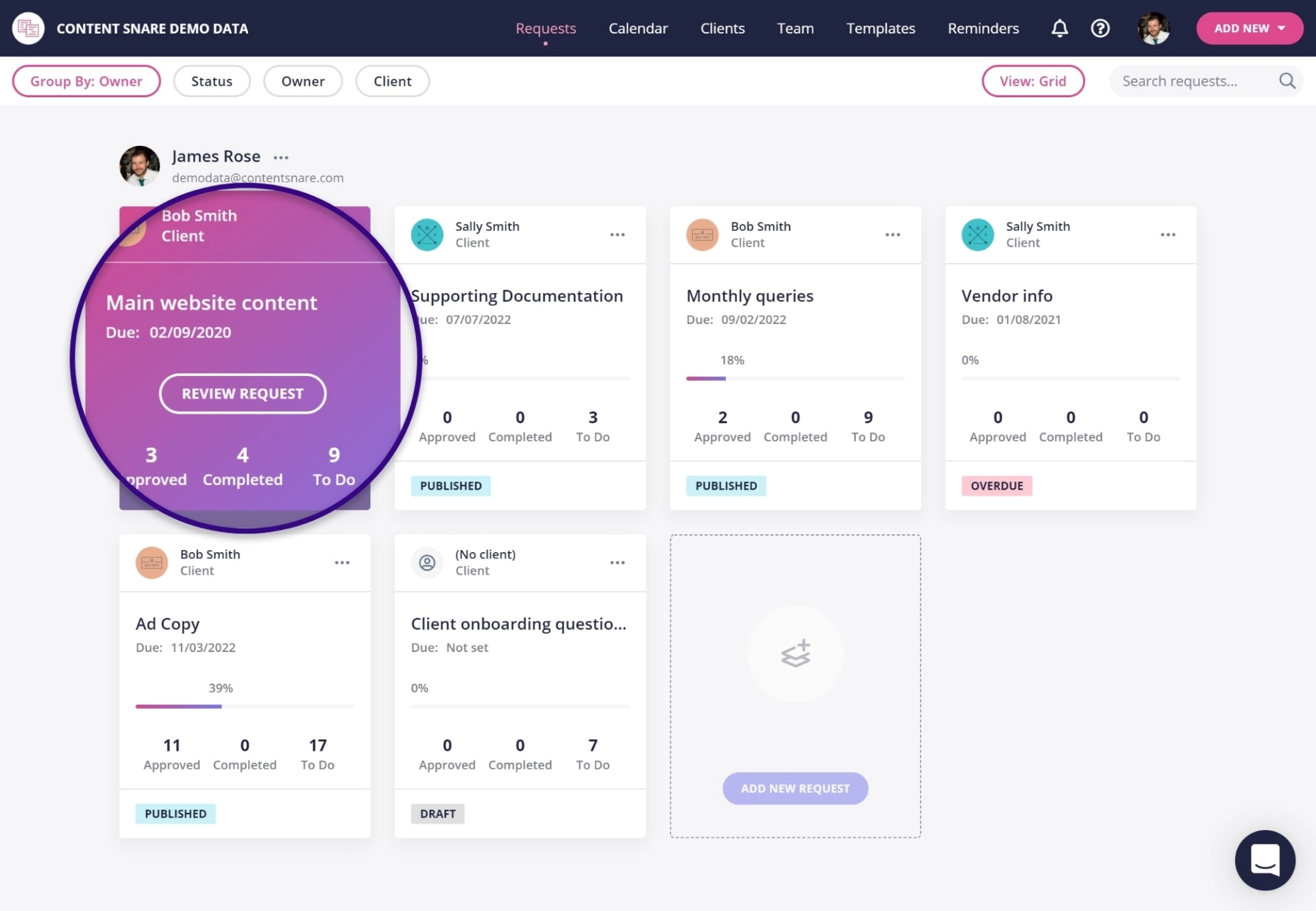 Onboarding customers on Content Snare