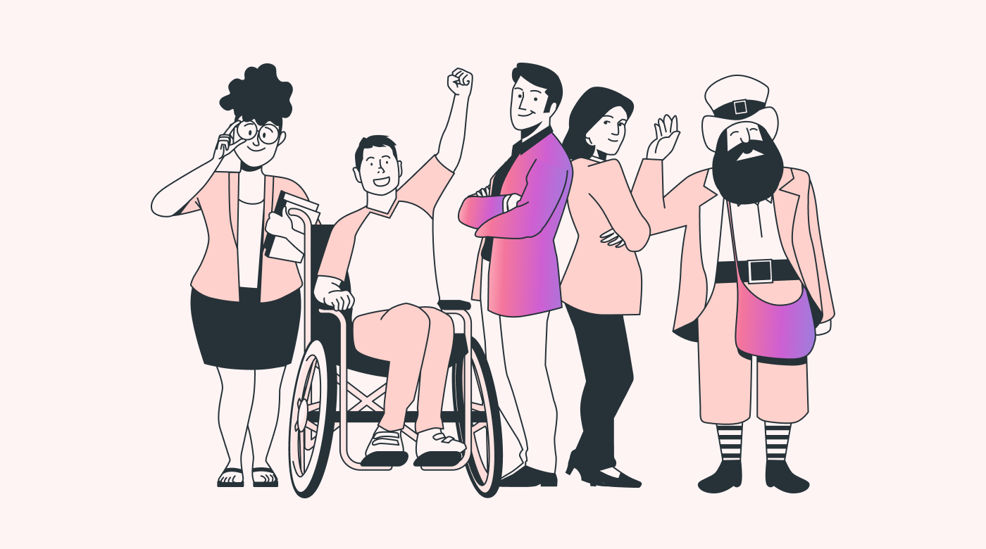 Diverse group of employees