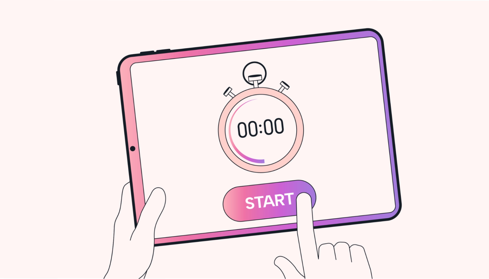 Worker uses productivity app