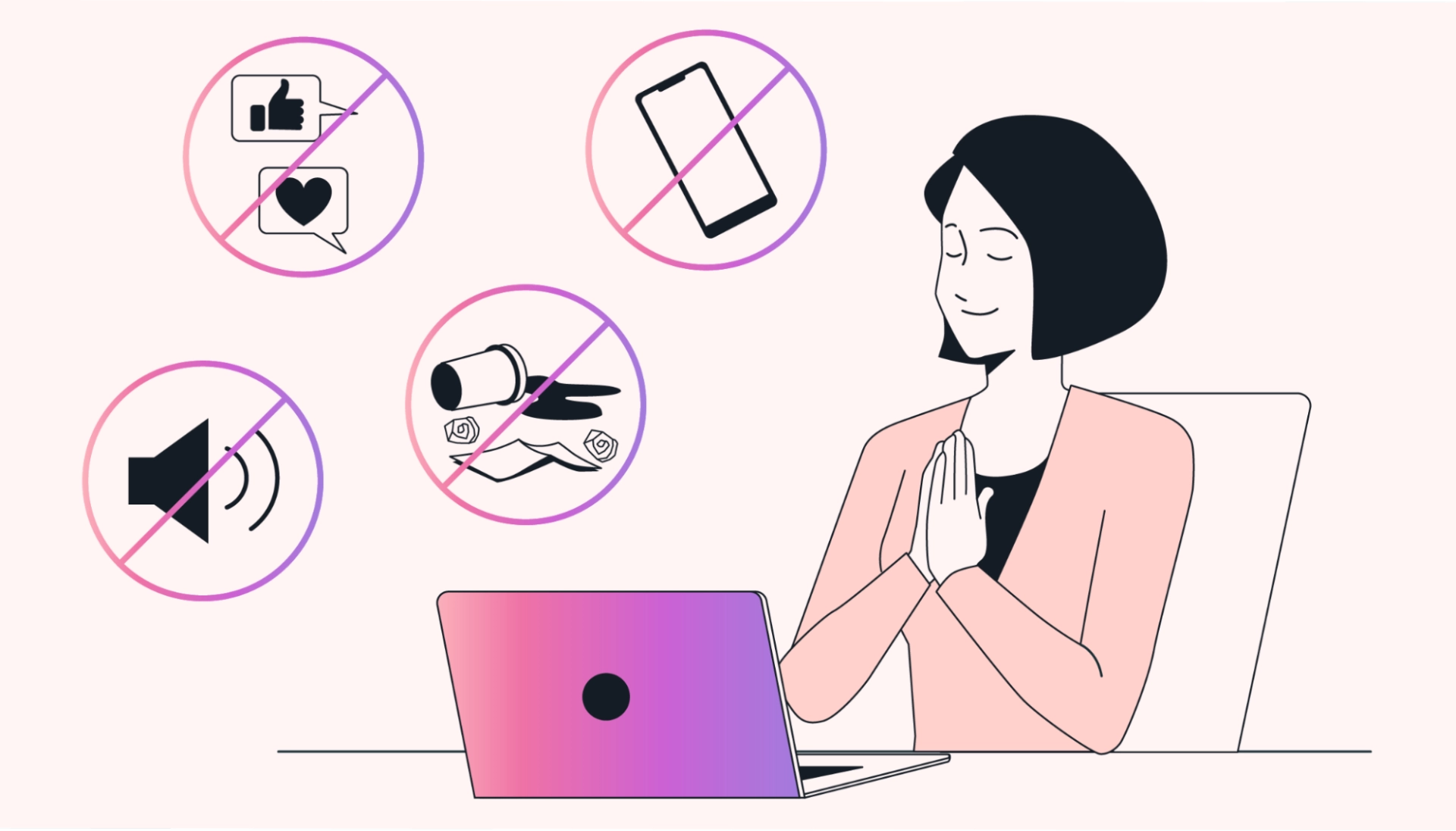 Worker prepares their workspace