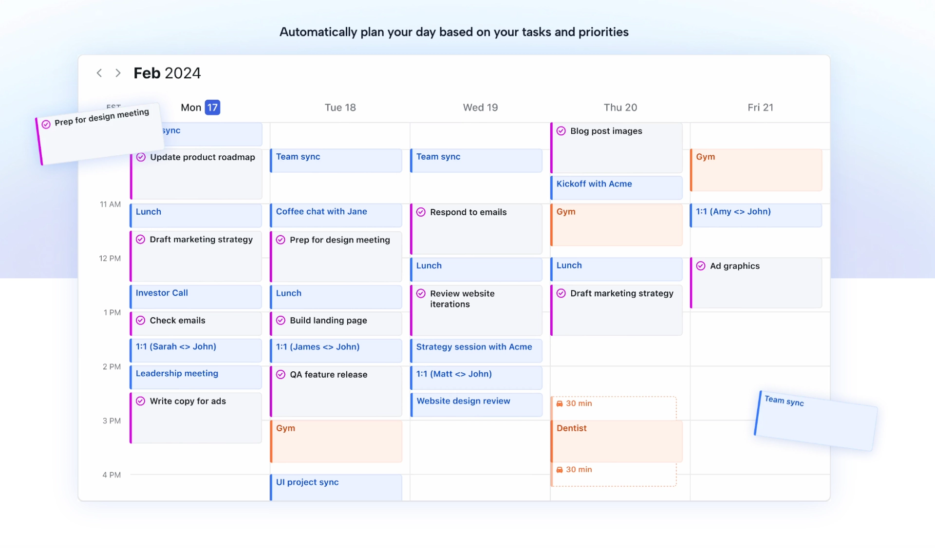 AI creates personalized schedule