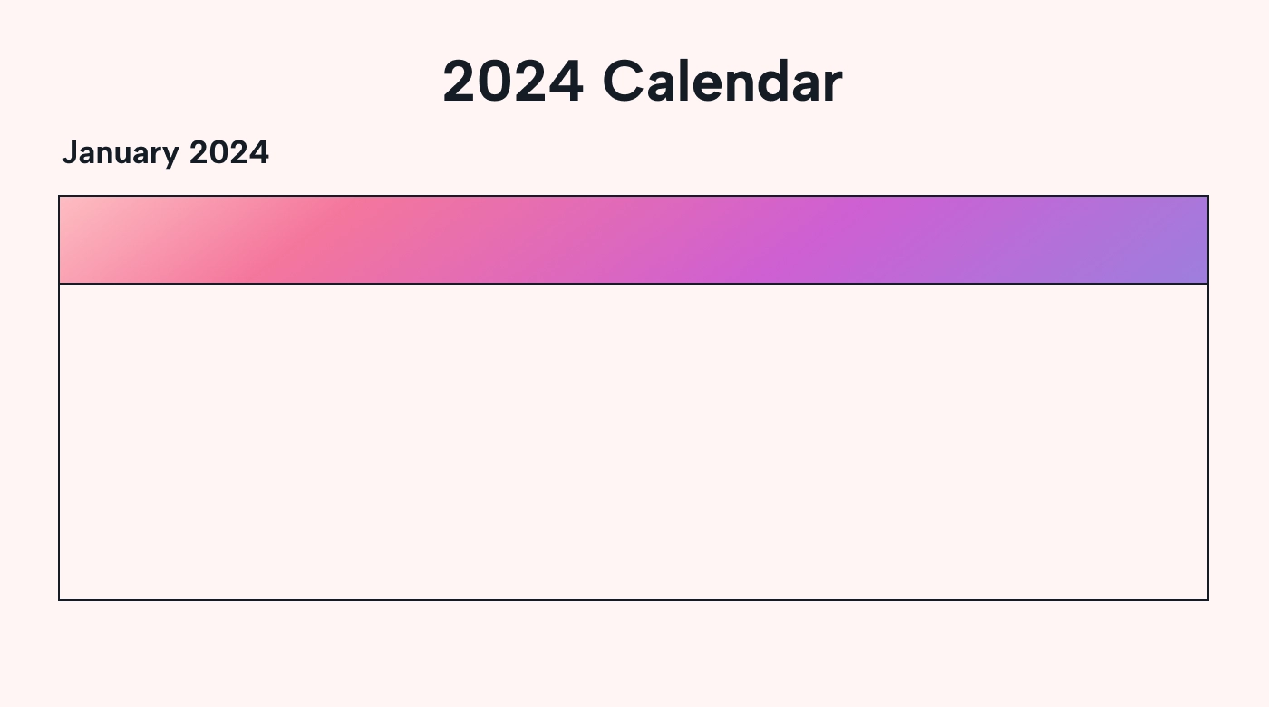A calendar header