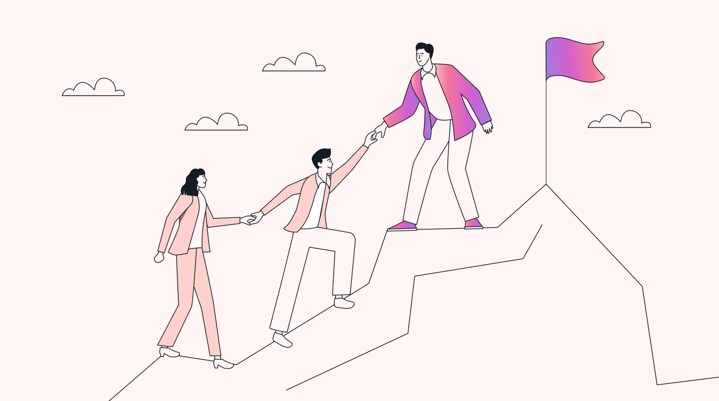 A team building activity in a workplace