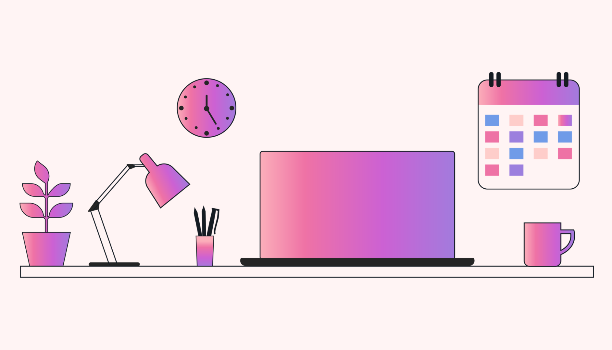 Organized spaces help focus