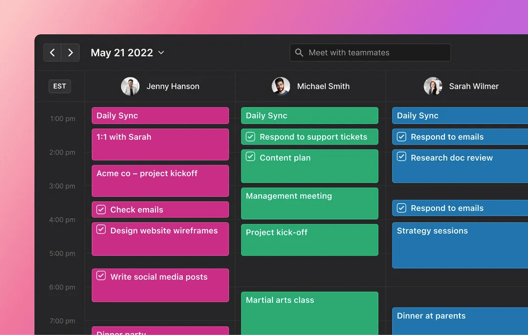 Motion managers tool for AI schedule optimization