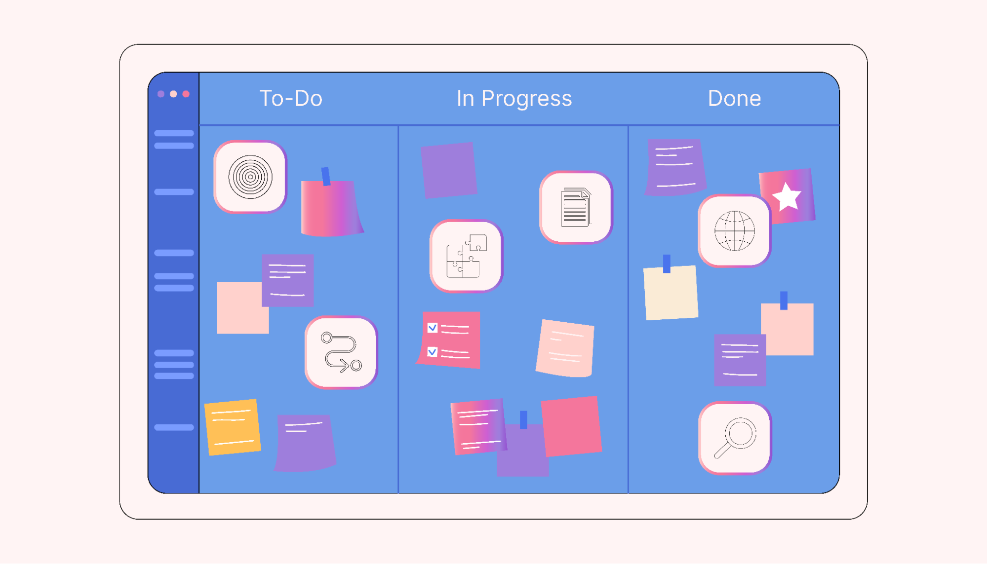Kanban board in action