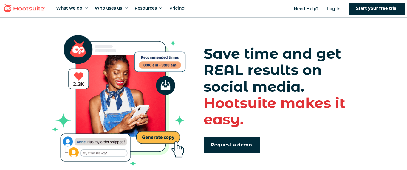 Screenshot of Hootsuite