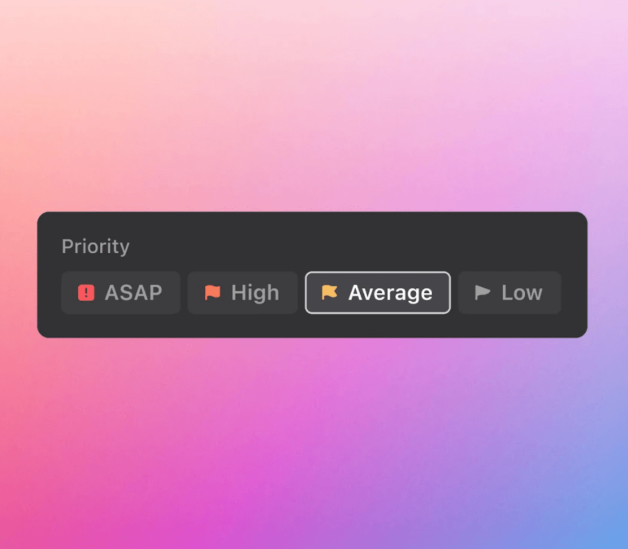 Priority from high to low
