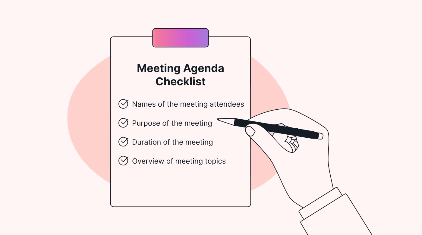 Essential elements of meeting agendas