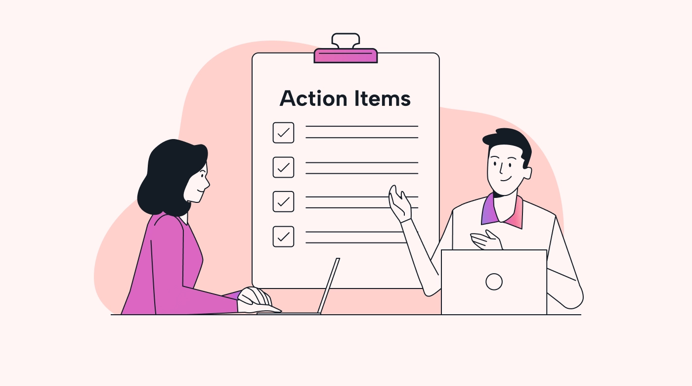 An action items list