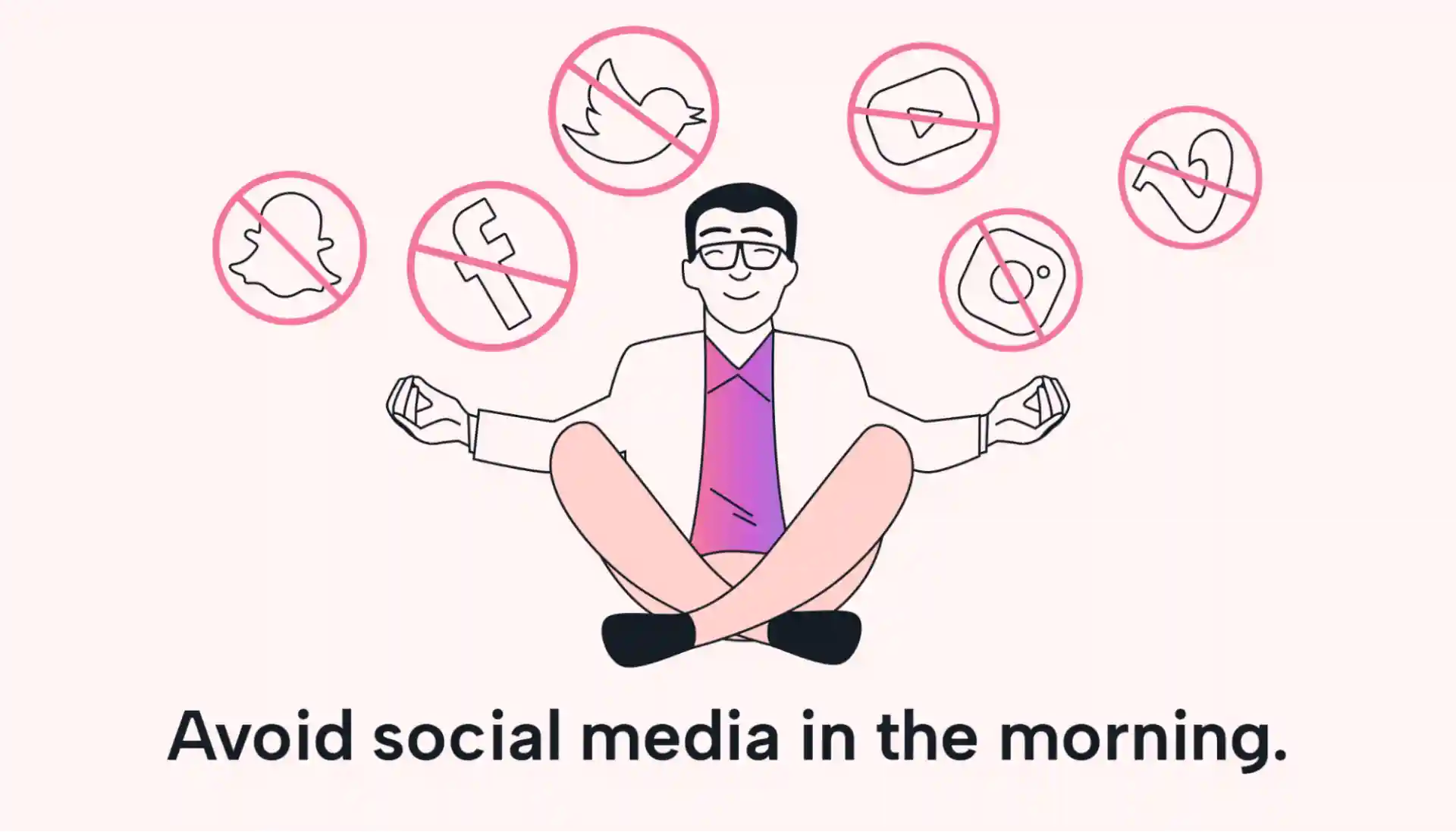 Avoid social media in the morning