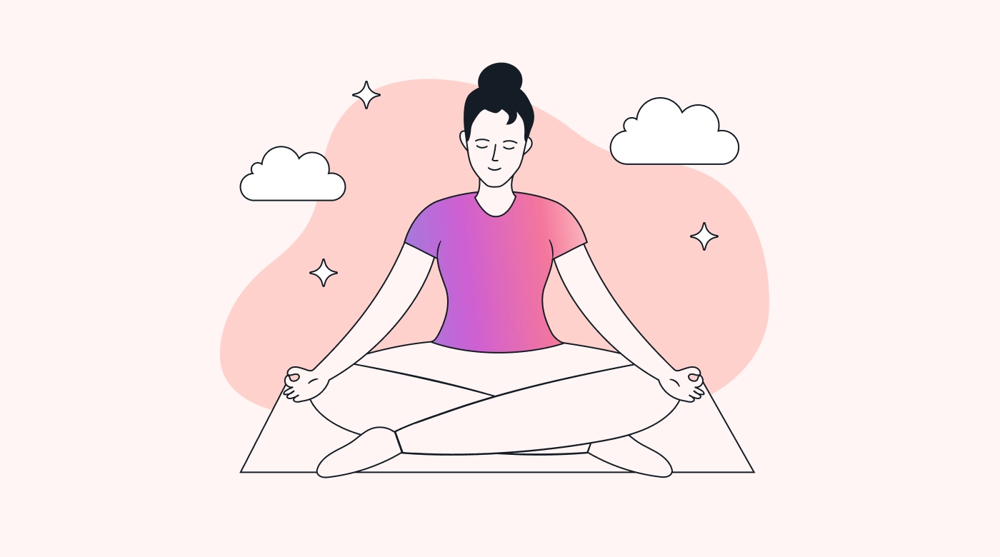 Woman practicing mindfulness