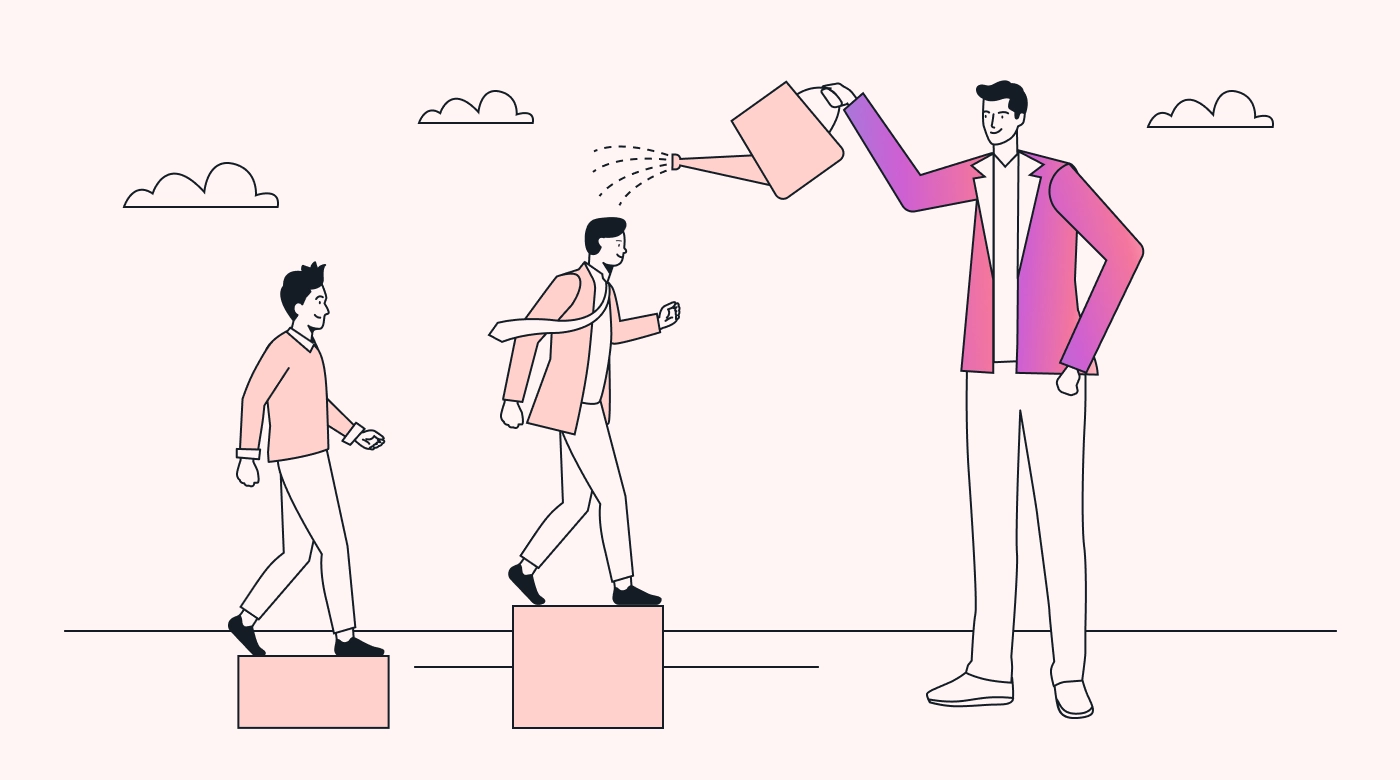Leader nurturing other employees