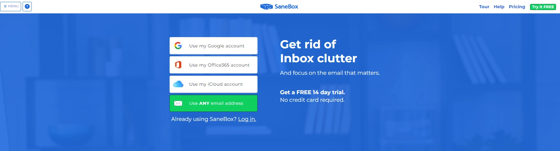  Screenshot of SaneBox
