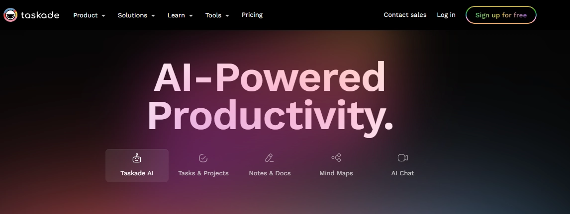 Screenshot of Taskade