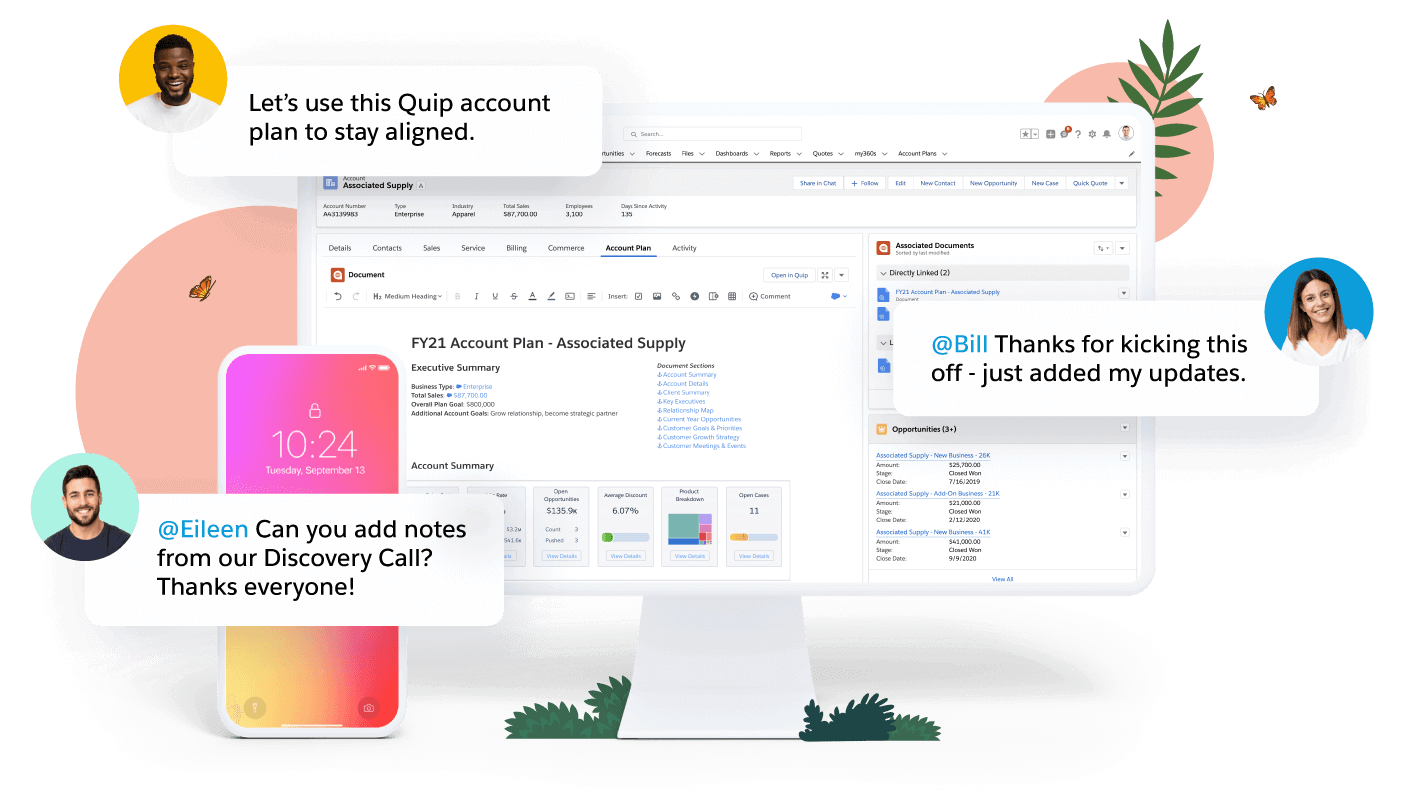 Screenshot from Quip webpage