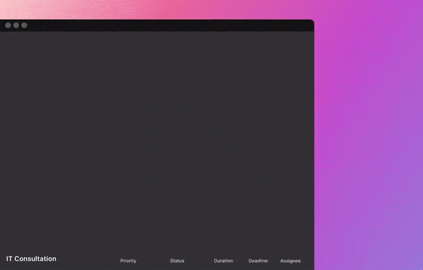 A task list being assigned to team member calendars in a short animation