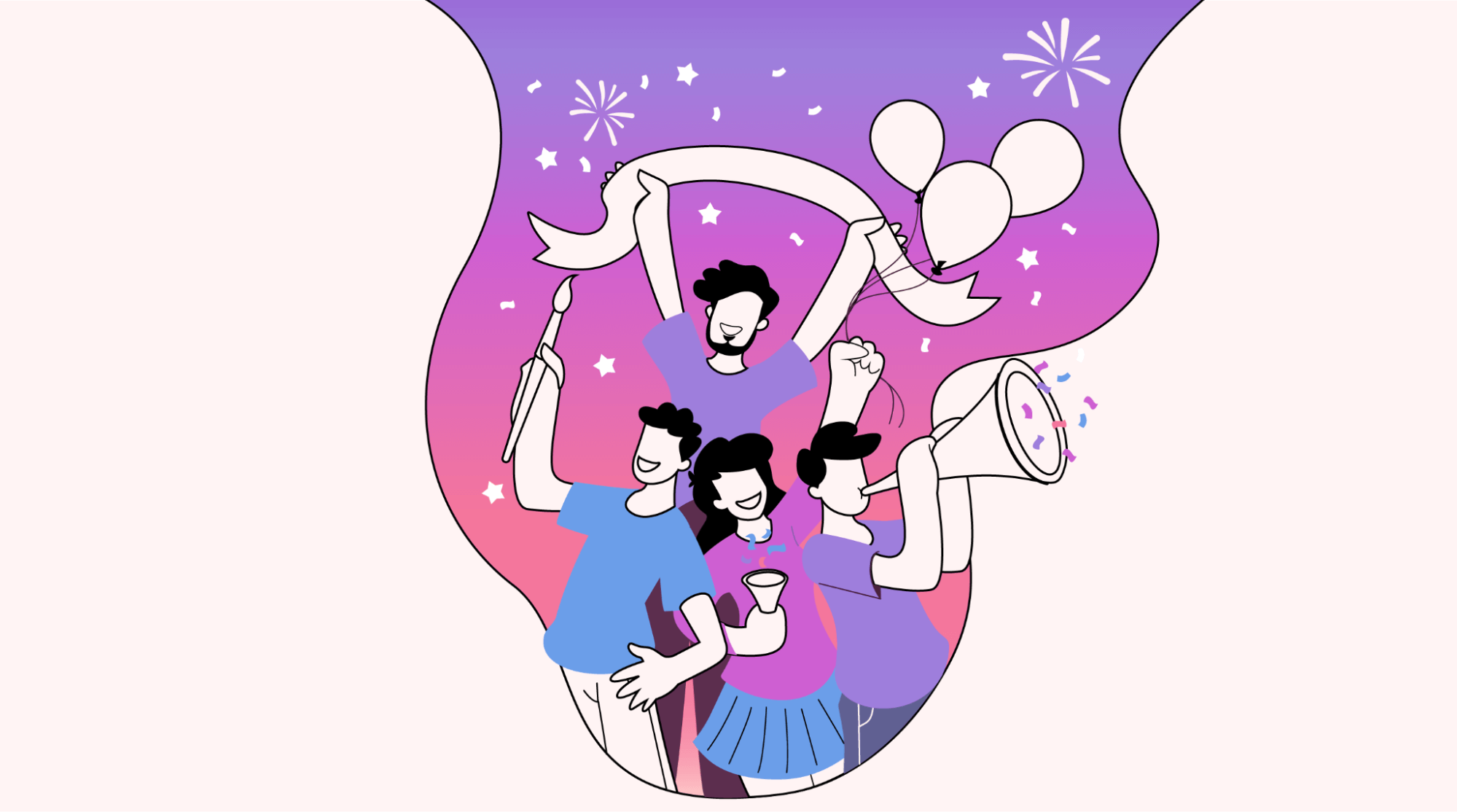 Creative team celebrating success