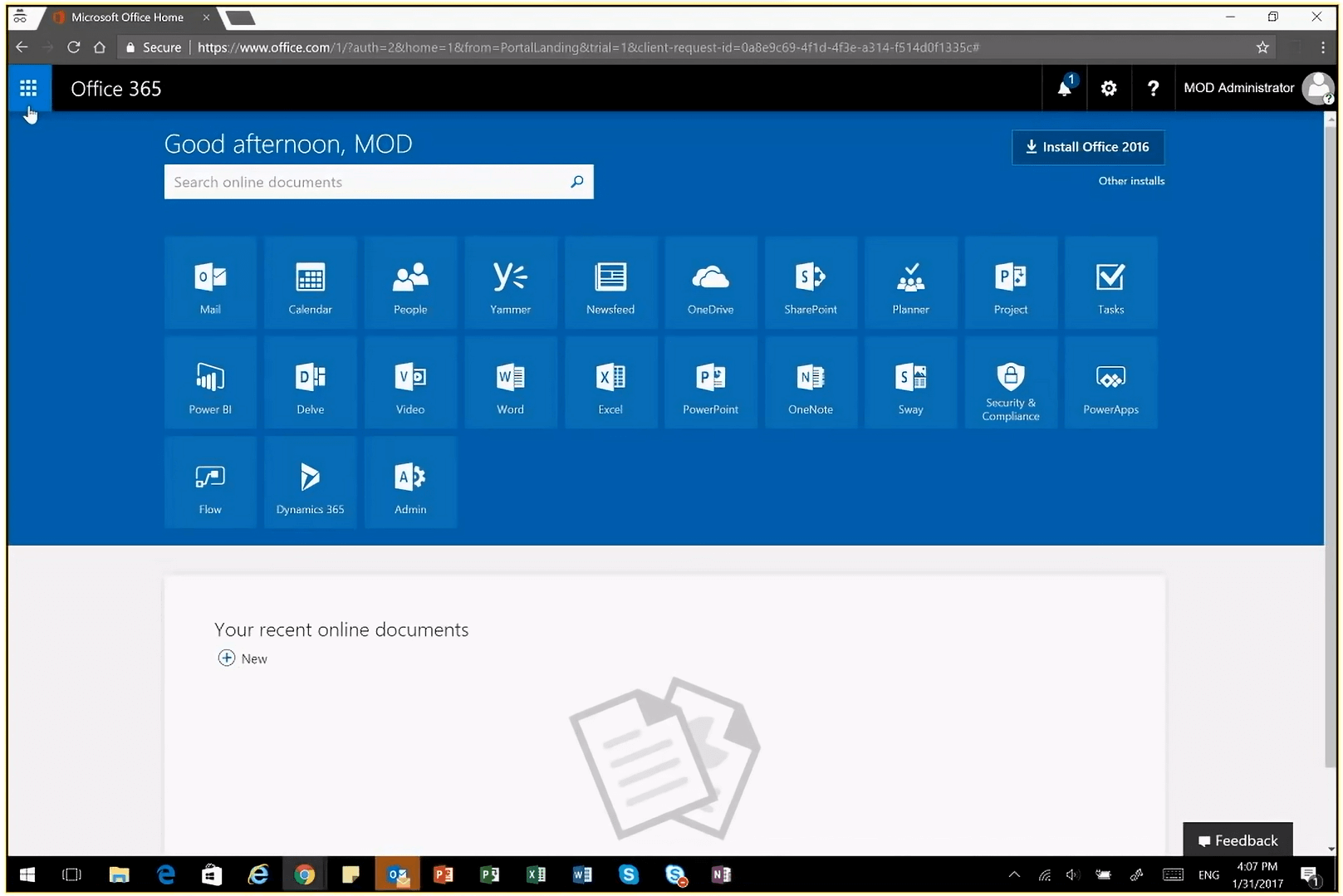 MS Project New Dashboard