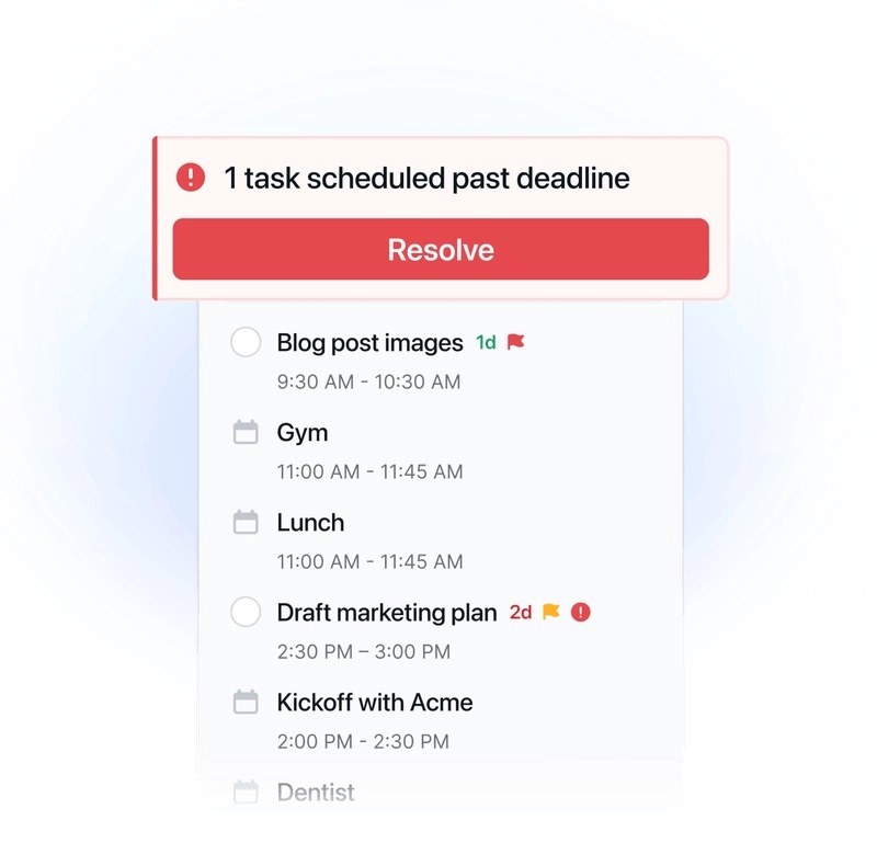 Set realistic deadlines