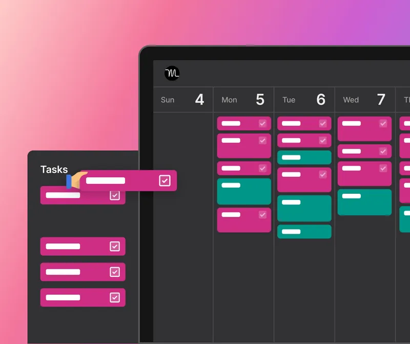 Motion project management dashboard interface