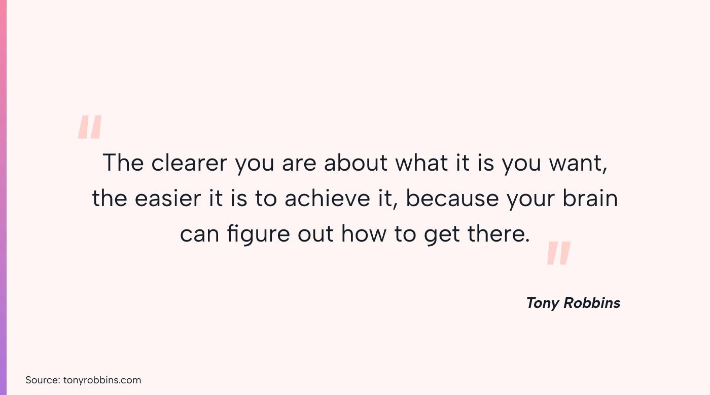 A quote from Tony Robbins