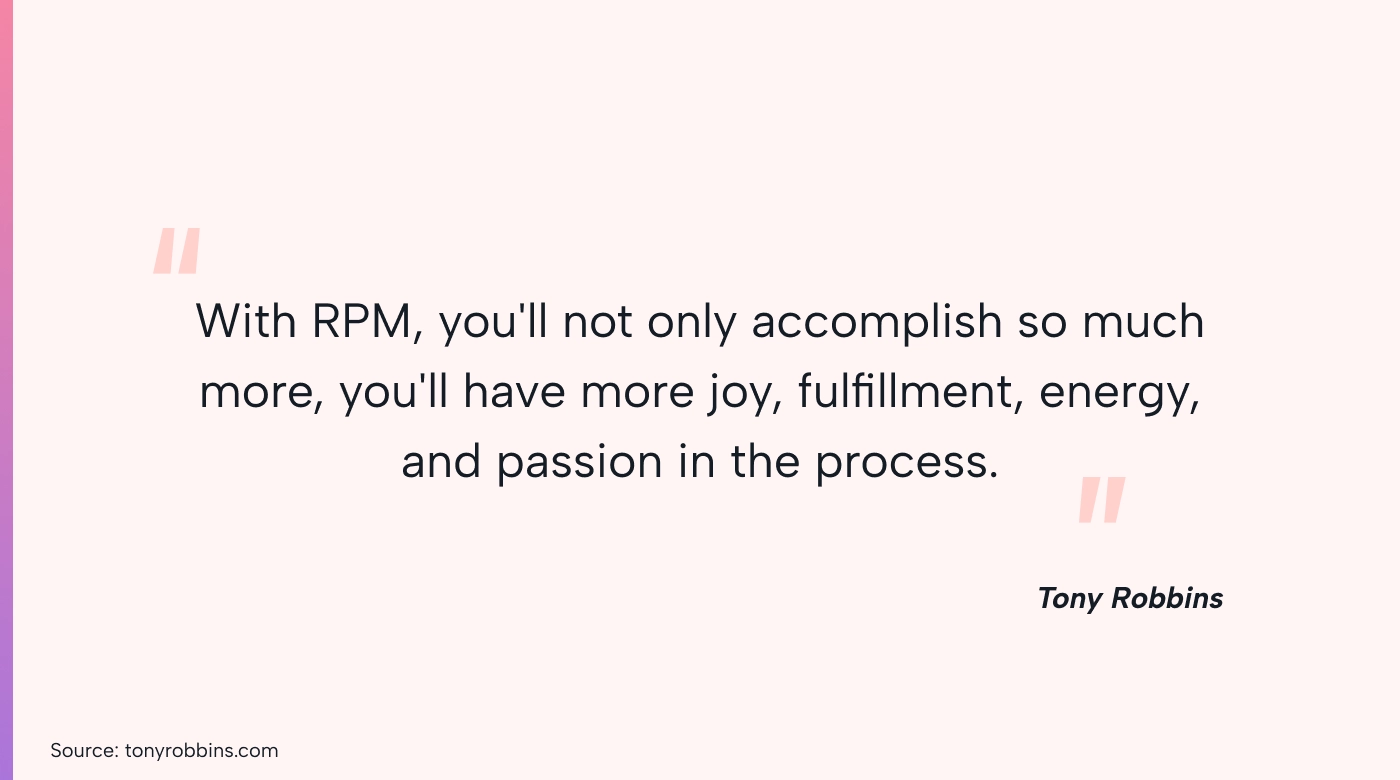 A quote from Tony Robbins