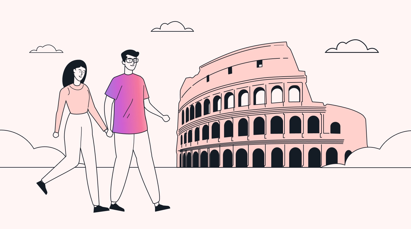 Tourists in Italy