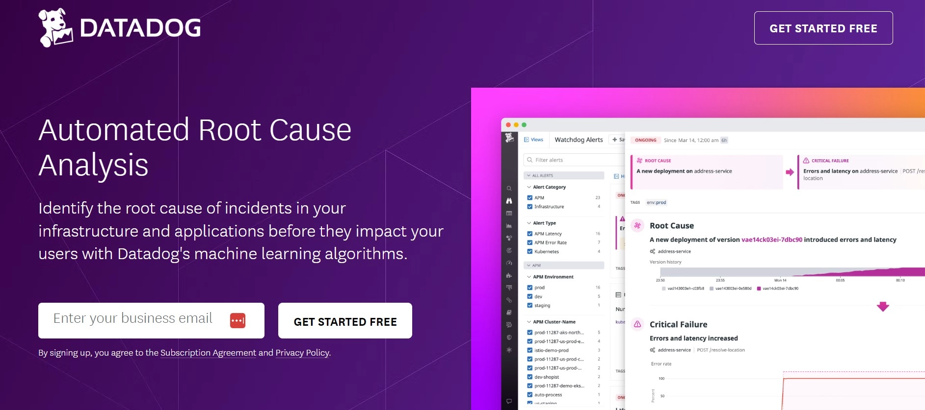 Datadog website